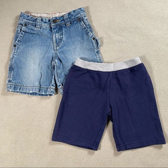 Greendog jean shorts & Open Trails navy blue sweat shorts. Both size 4t - Picture 2 of 10